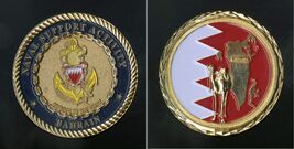 CHALLANGE COIN NAVAL SUPPORT ACTIVITY BAHRAIN CAMEL &amp; MAP REVERSE - $24.95