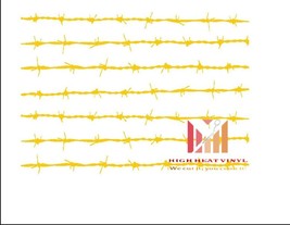 High Heat Duracoat Vinyl Firearm Stencil 10&quot; x 12&quot; - Barbed Wire styling - £9.42 GBP