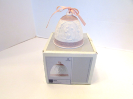 LLADRO 1991 CHRISTMAS BELL ORNAMENT NATIVITY SCENE  MIB ROSE RIBBON - $238.96 MXN