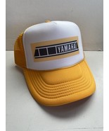 Vintage Yamaha Motorcycle Hat Trucker Hat snapback Gold Yellow  cap - $21.85 CAD