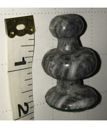 Chess Pawn Carved White &amp; Gray 2 “Onyx, Marble Replacement Chess Piece Pawn - $12.74