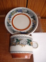 Vintage Goebel Bavaria Burgund Hand Decorated Cup/Saucer - £13.74 GBP