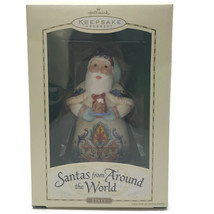 2004 Hallmark Porcelain Santas From Around the World Italy Ornament Fruitcake  - £33.04 GBP