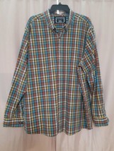 Saddlebred Mens Size XXL Long Sleeve Check Button Down Shirt - £11.58 GBP