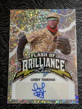 Leody Taveras 2020 Leaf Flash Flash Of Brilliance Auto Rangers Autograph - £6.75 GBP