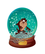 Taz Snow Dome-Digital-clipart-gift card-gift tags-banner-background.  - $37.17 MXN