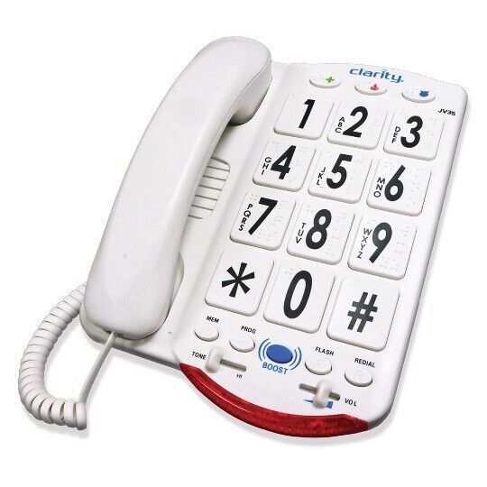 Clarity JV35W Amplified Braille Phone - White - £107.04 GBP