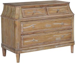 Chest of Drawers Rosalind Beachwood Solid Wood Four Drawers Curved Top - £1,779.81 GBP
