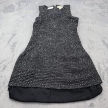 Michael Kors Dress Womens 8 Black Gray Sleeveless Wool Blend Casual A-Line - £20.55 GBP
