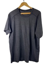 Lululemon T Shirt Size XL Mens Black Vented Knit Short Sleeve Running Workout - £51.21 GBP