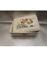 Wedgwood Eastern Flowers  ceramic floral trinket box 5&quot; [55] - £19.41 GBP