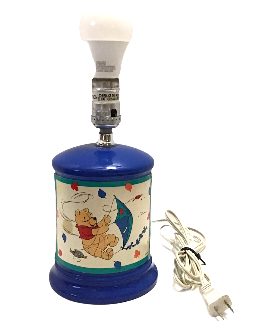 Vintage Disney Lamp Winnie the Pooh Blustery Day Table Nursery Bedroom Tested - $80.99