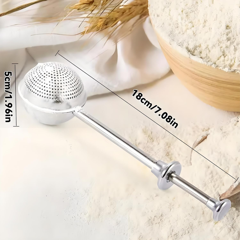 Powdered Sugar Shaker Duster Flour Sifter, Stainless Steel Fine Mesh Sifter and  Item image 7