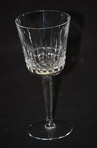 Vintage Clear Cut Crystal 6 Sided Stemware Wine Goblet Vertical &amp; Waffle Pattern - $17.81