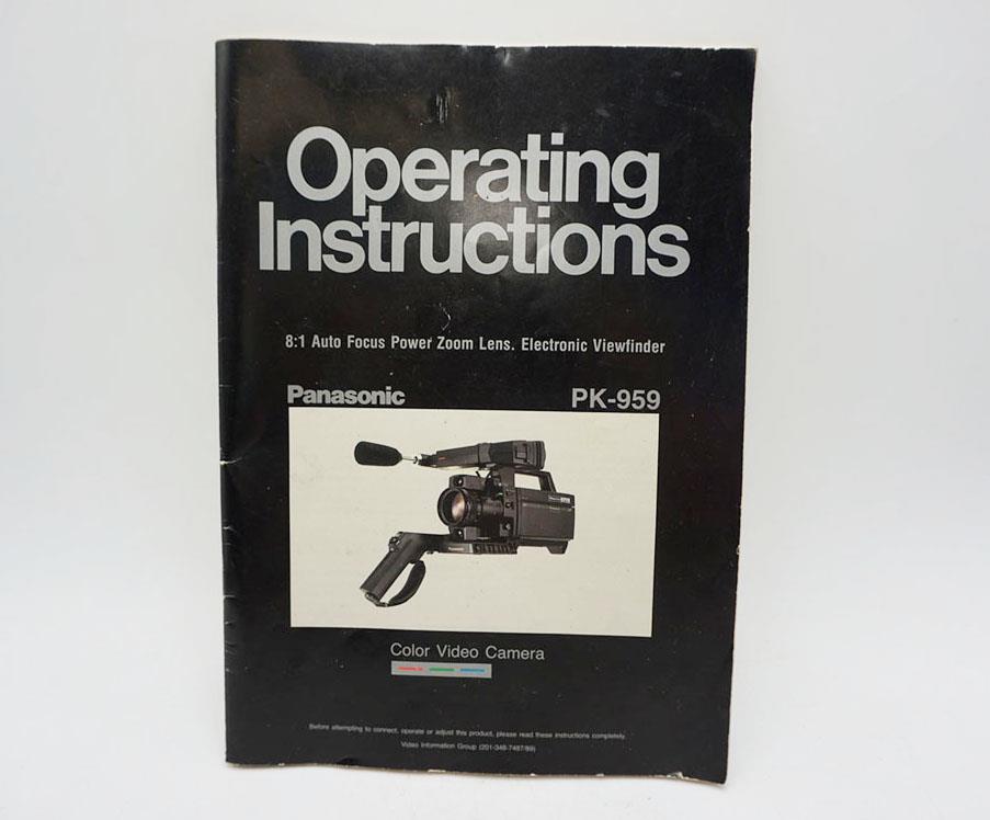 Panasonic PK-959 Video Camera Instructions and 47 similar items Panasonic PK-959 Video Camera Instructions and 47 similar items