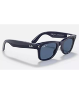 Ray Ban Stories Meteor Smart Glasses Blue Frames Polarized Dark Blue Lens RW4005 - $395.99