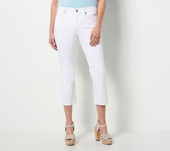 NYDJ Chloe Crop Jeans with Double Needle Slits- Optic White Optic White, Reg 4 - £39.56 GBP