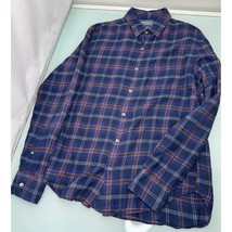 Bonobos Men Flannel Shirt Lightweight Tencel Cotton Button Up Slim Fit Medium M - £15.75 GBP