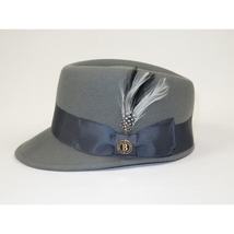 Men's LEGIONNAIRE Codet Cap Wool Felt Hat Telescope Crown LG103 Gray image 4