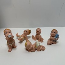 Magic Diaper Babies LGT Galoob 1991 Doll mini figures Lot Of 5 Boys - $24.95