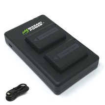 Np-Fw50 Wasabi Power Battery (2-Pack) &amp; Micro Usb Dual Charger For Zv-E10, Alpha - £43.38 GBP