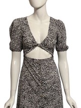 ASOS Design Dress Women&#39;s 4 Cut Out Short Sleeve Black and White Polka Dot - £19.14 GBP