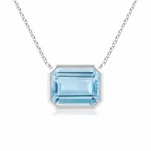 Authenticity Guarantee

East-West Bezel-Set Emerald-Cut Aquamarine Pendant in... - £1,012.46 GBP