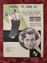 RARE Sheet Music Lovely To Look At Roberta Irene Dunne Fred Astaire Harbach Kern - £12.94 GBP