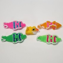 Vintage Finger Puppets Hand Knitted Lot of 5 Fish Duck Colorful Aquatic Mammals - £15.37 GBP