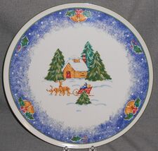 MIKASA Christmas - Holiday SLEIGH BELLS PATTERN Cake Plate - $23.75