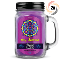 2x Jars Beamer Candle Nag Champa Scented Odor Eliminator Candle | 12oz - £29.03 GBP