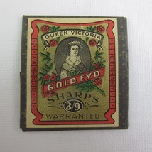 Antique Package Sewing Needles Queen Victoria Gold Eyed Sharps #3/9 Germany - £11.76 GBP