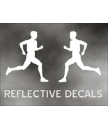 Reflective Decal Sticker 2X MARATHON RUNNER run jog jogging 5K 26.2 race WS - £12.53 GBP
