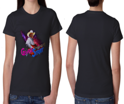 George Strait Cowboy  Black Cotton t-shirt Tees For Women - $14.53+