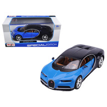 Bugatti Chiron Blue and Dark Blue 1/24 Diecast Model Car by Maisto - £27.40 GBP
