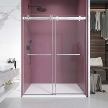 Frameless Shower Door 44-48&quot; x 76&quot; Brushed Nickel - $797.99