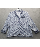 Vera Bradley Pajama Top Womens 2XL Multi Floral Flannel Stretch Button F... - $27.76