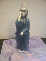 Vintage Royal Doulton 9&quot; Figurine MASQUE Lady w Blue Cape HN2554 Bone China - £46.51 GBP