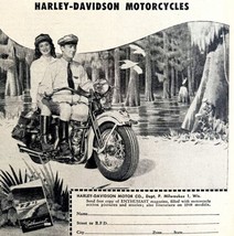 Harley Davidson Advertisement 1948 Everglades Swamp Scene Motorcycle LGB... - £31.45 GBP
