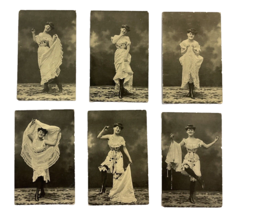 Postcards German Woman Taking Off Clothes Story Set of 6 Unused Early 1900s - £37.25 GBP