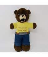 VTG 1977 Dakin Smokey The Bear Plush Stuffed I Think I Love You Smokey B... - £23.31 GBP