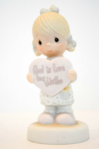 Precious Moments: God Is Love Dear Valentine - E-7154 - Classic Figure - £9.66 GBP