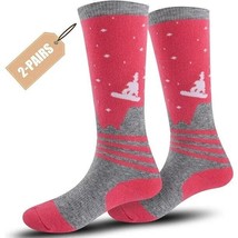 Merino Wool Blend Ski Socks Winter Warm Thermal Socks Girls Boys Outdoor Sports - £3.99 GBP