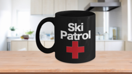 Ski Patrol Mug Black Coffee Cup Funny Gift for Patroller Medic First Aid Rescue - £16.60 GBP+