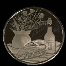 1996 Wine And Flowers 1 Troy Ounce Silver .999 / 1 Oz - $39.95