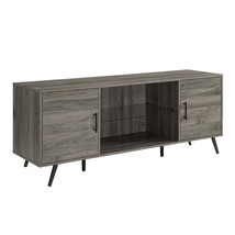 Mid-Century Modern TV Stand, 60&quot;, Slate Grey - $173.99