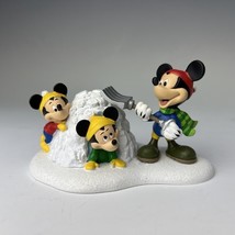 Dept 56 Mickey&#39;s Merry Christmas Village Snow Fort Fun! Disney W/box - $38.10