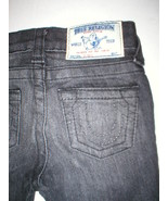 New Girls NWT True Religion Brand Jeans 3 Skinny Black Gray Adjustable W... - $154.44