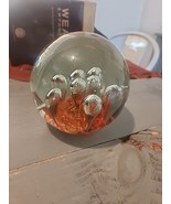 14&quot; Round 4&quot; Tall  Glass Artwork Paperweight - Heavy - €41,52 EUR