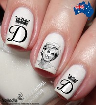 Lady Diana Princess of Wales Nail Art Decal Sticker - £3.43 GBP